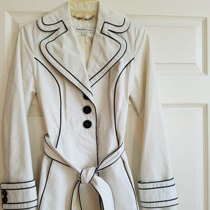 White and Black Trench Coat